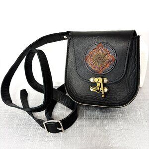 Hand Crafted Renaissance Medieval Style Cross Body Purse Euc